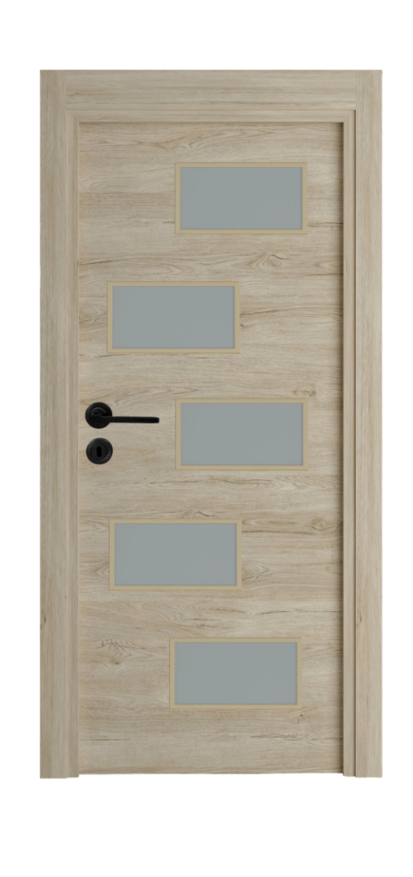 Интериорна врата VEXO - Пиано Светъл дъб - Стъкло - Image 4